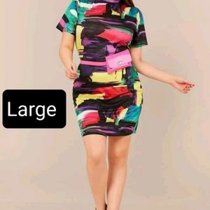 NEW Brush Stoke Paint Bodycon Dress